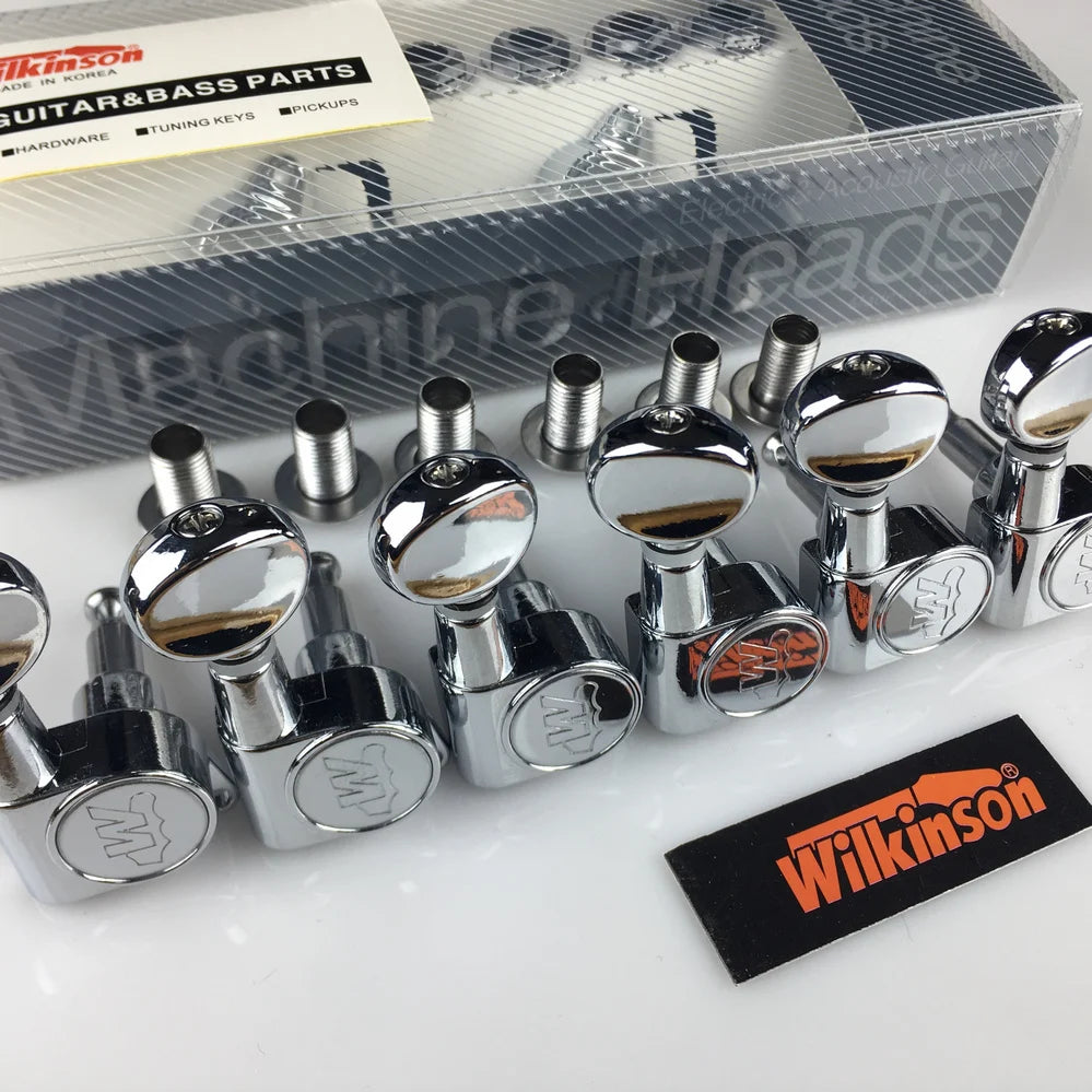 Wilkinson WJN-05 Mini Oval Guitar Tuners for ST/TL – Chrome Silver