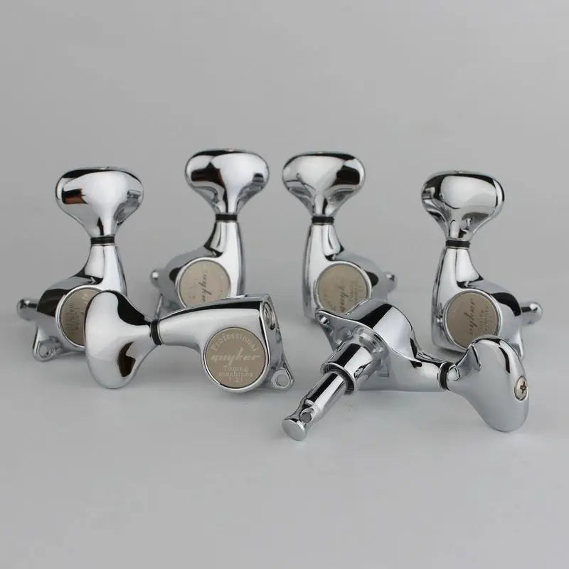 Guyker 3R3L Guitar Machine Heads 1:21 Sealed Tuning Key Pegs Tuners Set Replacement for ST TL SG Style Electric Guitars Chrome