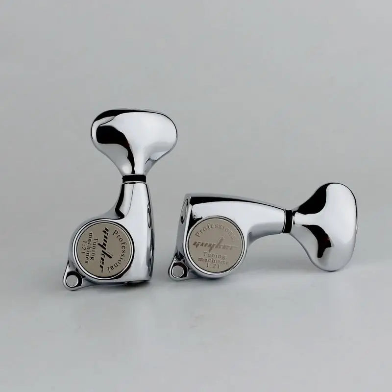 Guyker 3R3L Guitar Machine Heads 1:21 Sealed Tuning Key Pegs Tuners Set Replacement for ST TL SG Style Electric Guitars Chrome