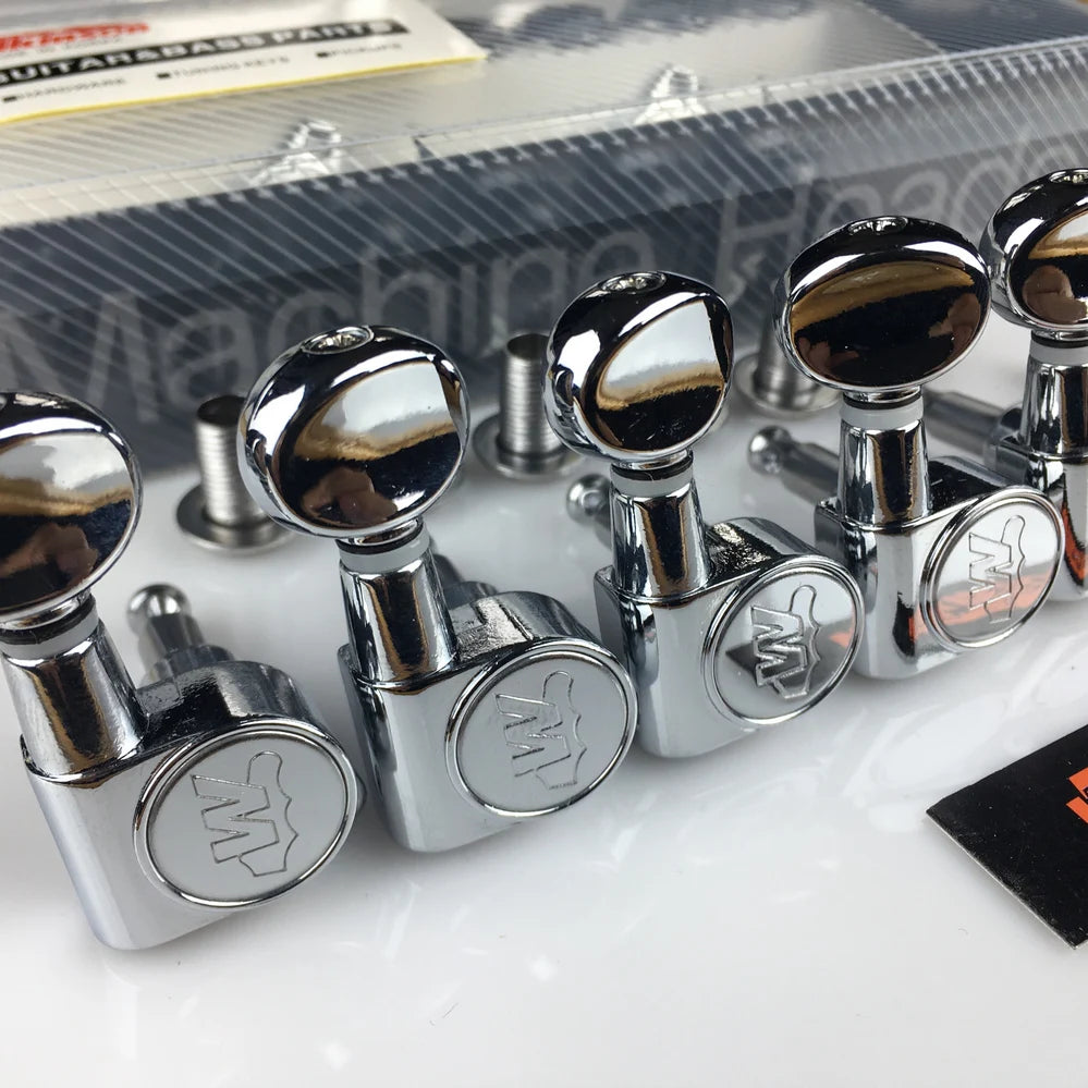 Wilkinson WJN-05 Mini Oval Guitar Tuners for ST/TL – Chrome Silver