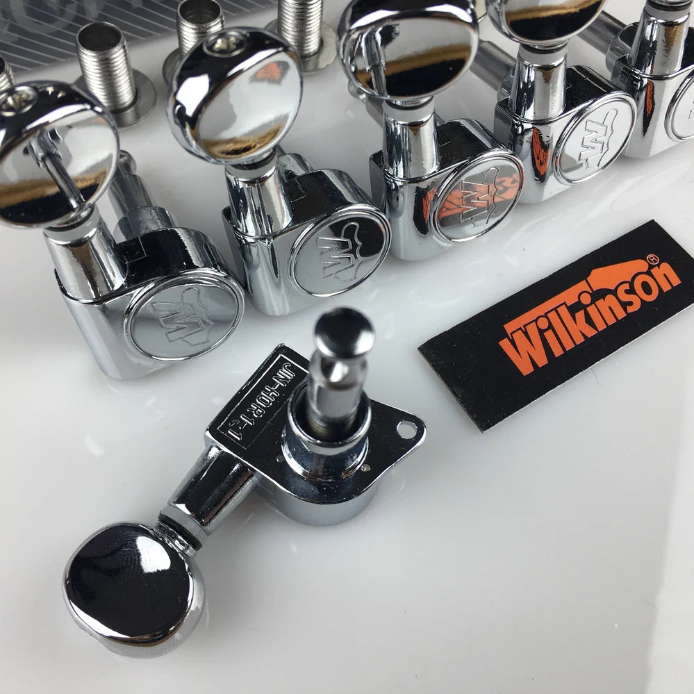 Wilkinson WJN-05 Mini Oval Guitar Tuners for ST/TL – Chrome Silver