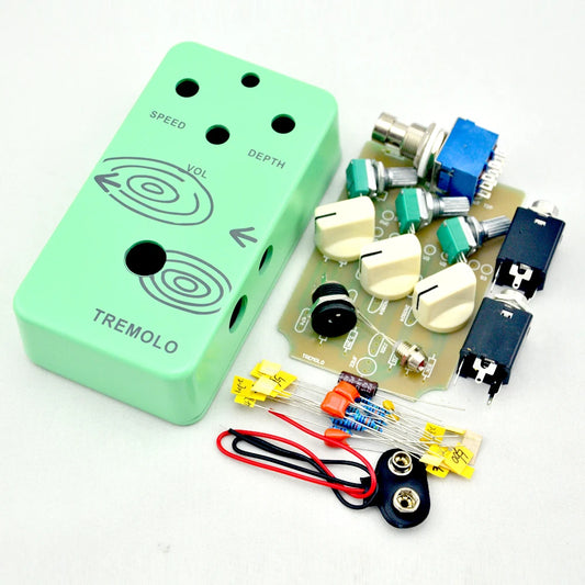 Diy Tremolo Effect Pedaal Kits Met 1590B Pre-Geboord En 9 Pin 3PDT Voetschakelaar True Bypass