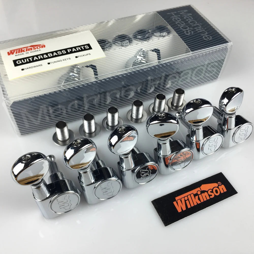 Wilkinson WJN-05 Mini Oval Guitar Tuners for ST/TL – Chrome Silver