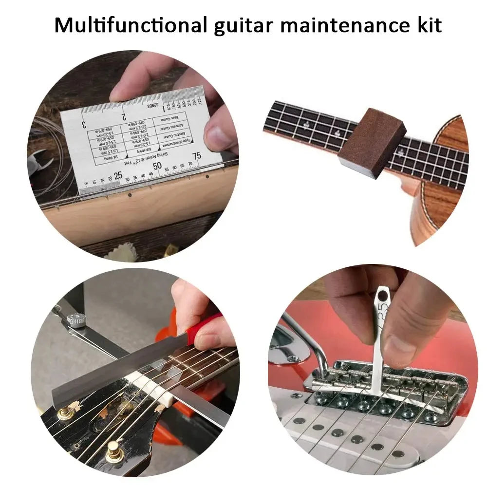 Miwayer 25/45/72 Guitar Repairing Tools Kit Setup Kit with Carry Bag