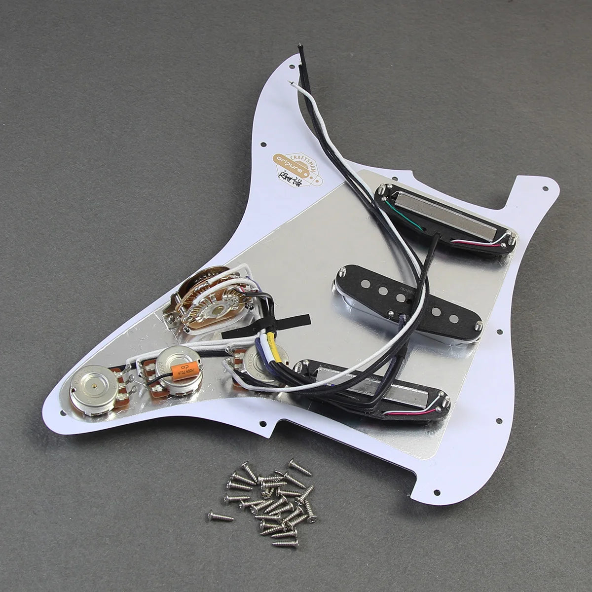 OriPure Prewired SSS Guitar Pickguard with Dual Rail Pickup and Control Pots for 11-Hole FD ST