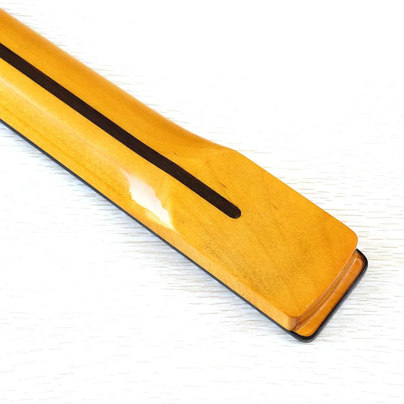 ST22 Big Head Yellow Black Square Edge Bright Electric Guitar Neck – 5.6 cm Wide