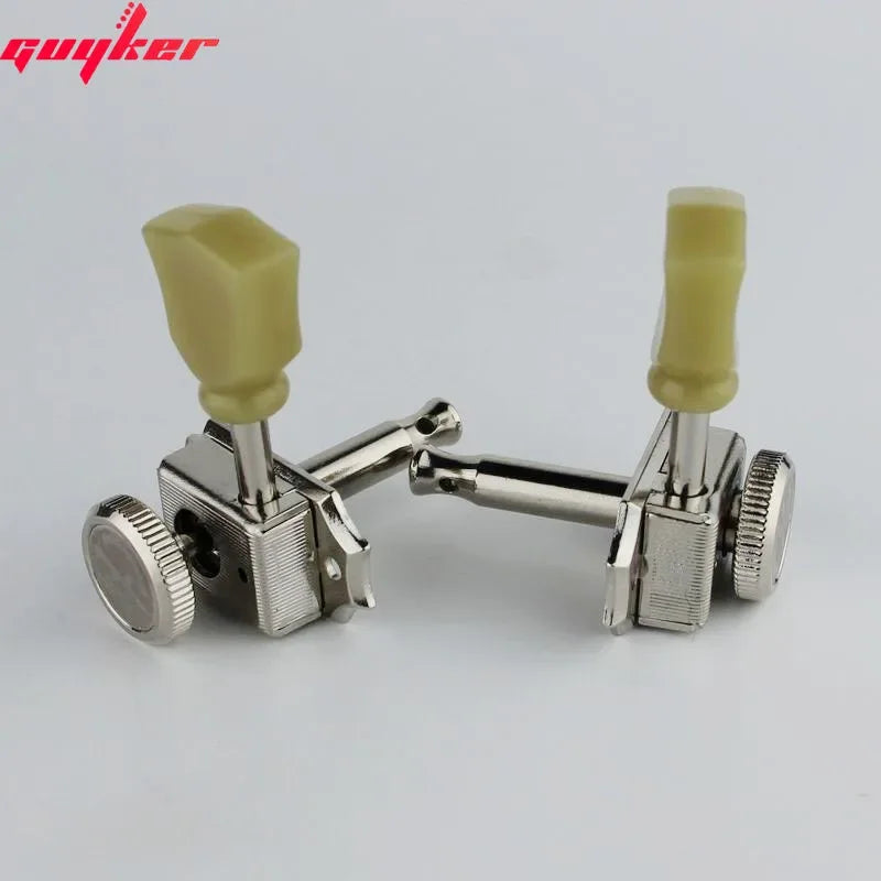 1 Set GUYKER 3R3L Vintage Deluxe Elektrische Gitaar Machine Heads Tuners Nikkel Stemsleutels