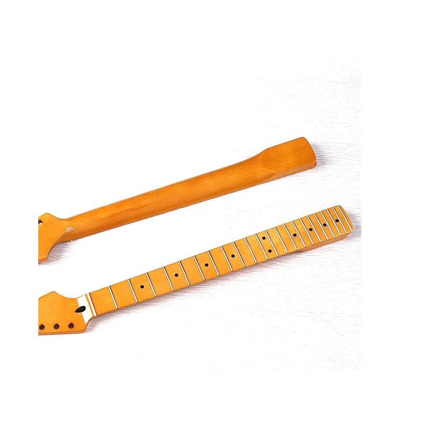 ST 6-String 22-Fret Tiger Pattern Neck – Yellow Plus Maple, Bright Finish