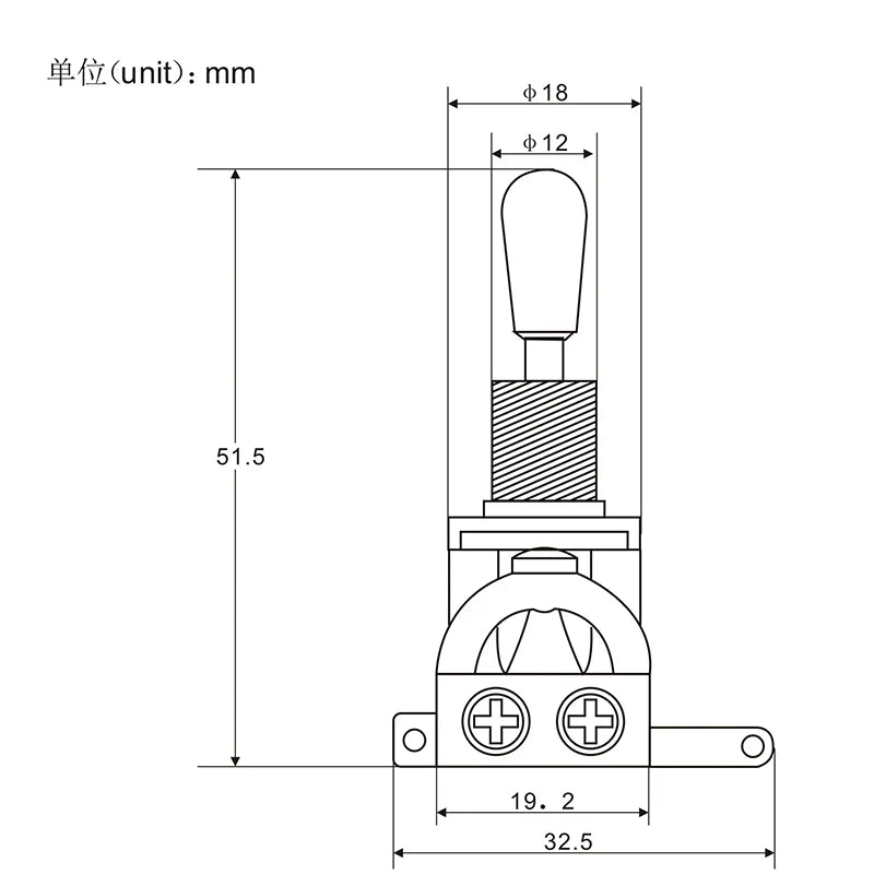 Fleor 3-Way Toggle Switch Guitar Pickup Selector with 3 Tips for Guitar Parts
