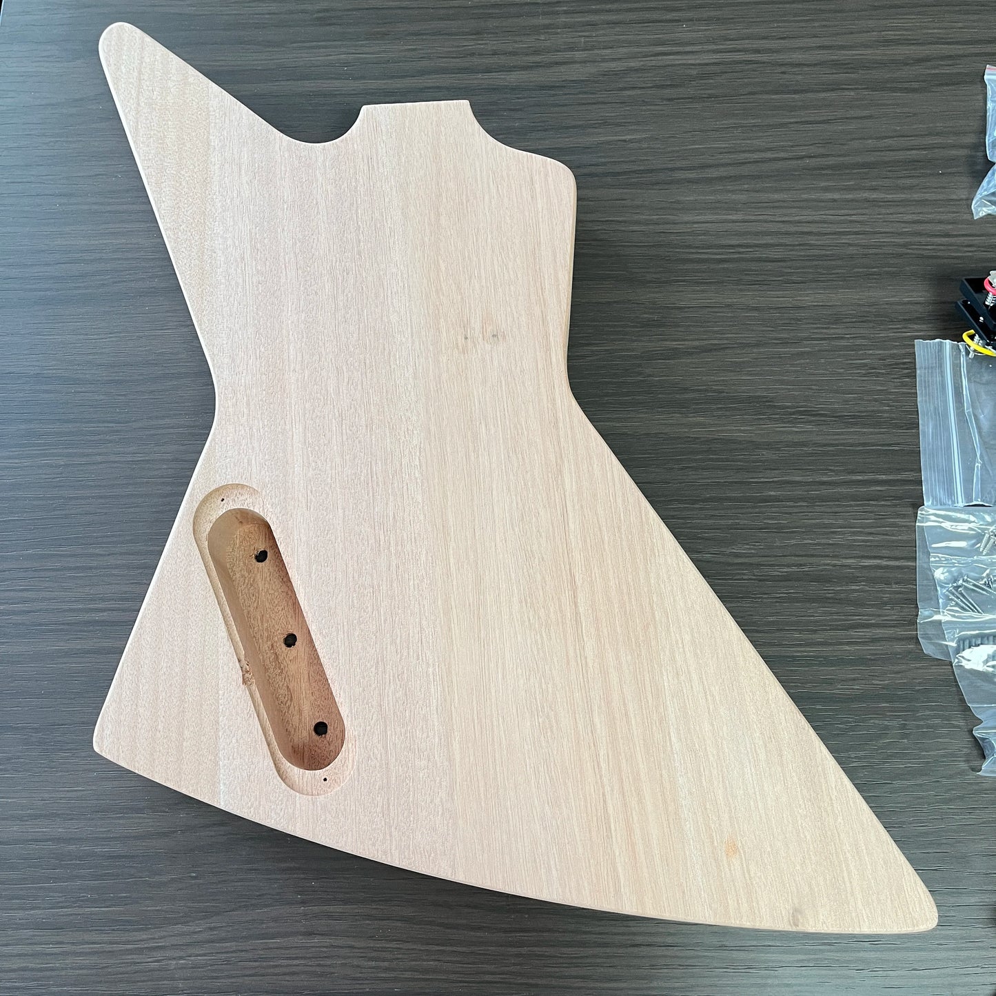 Explorer-style DIY electric guitar kit