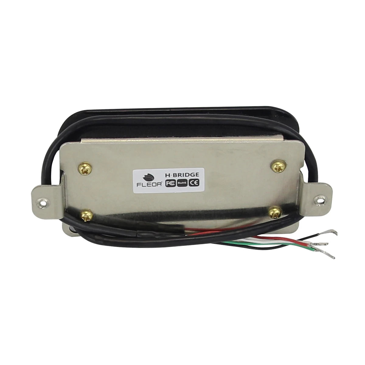 FLEOR Black Hot Dual Rails Humbucker Pickup for Electric Guitar Bridge High Output Ceramic Magnet