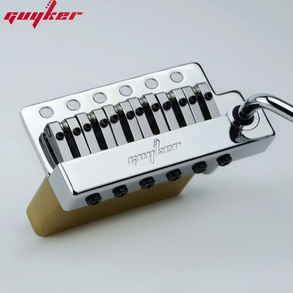 Guyker Guitar Tremolo Bridge String Spacing 10.5MM Guitar Bridge With Brass Saddle Brass Block