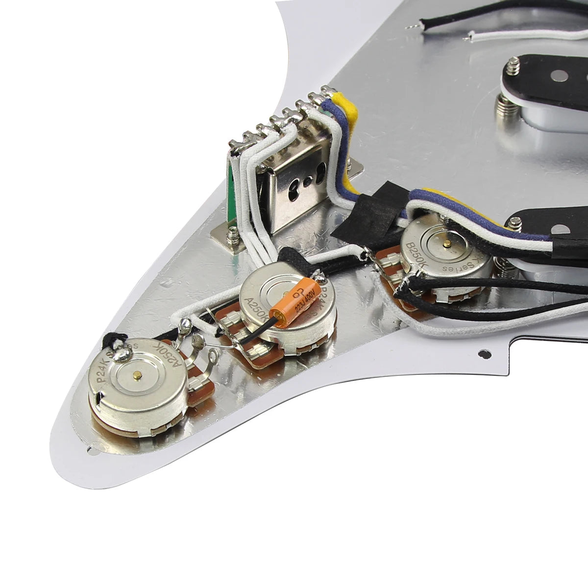 OriPure Prewired SSS Pickguard Loaded with Alnico 5 Single Coil Pickups for FD Strat Guitar