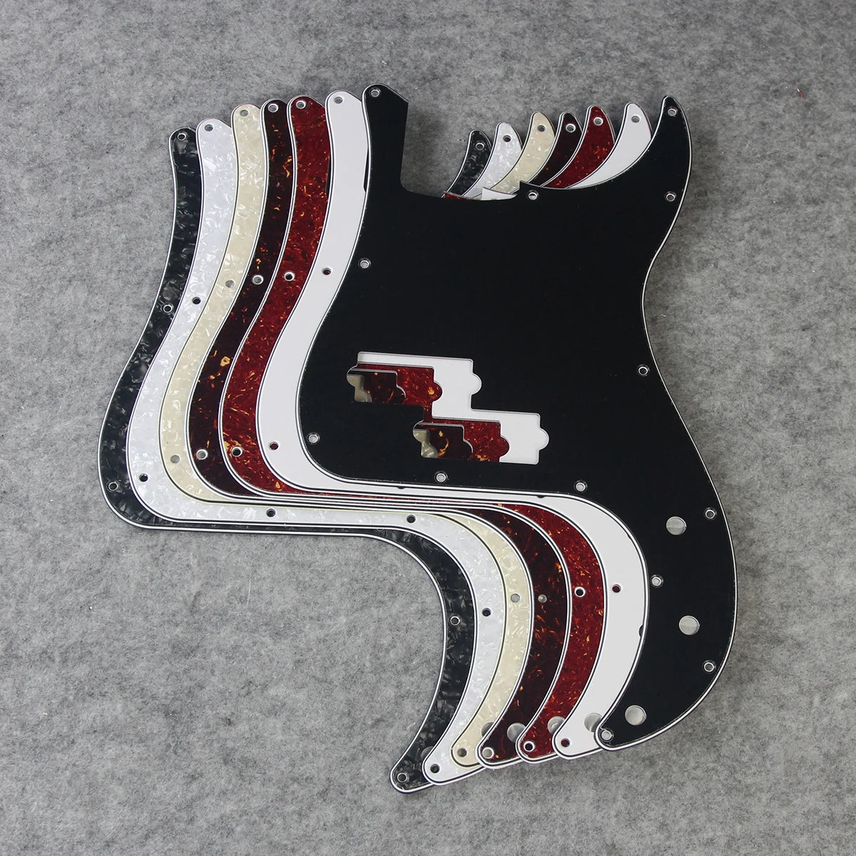 FLEOR Single PB Bass Pickguard 13-Hole Scratch Plate with Screws for 4-String Bass Parts Available in 15 Colors