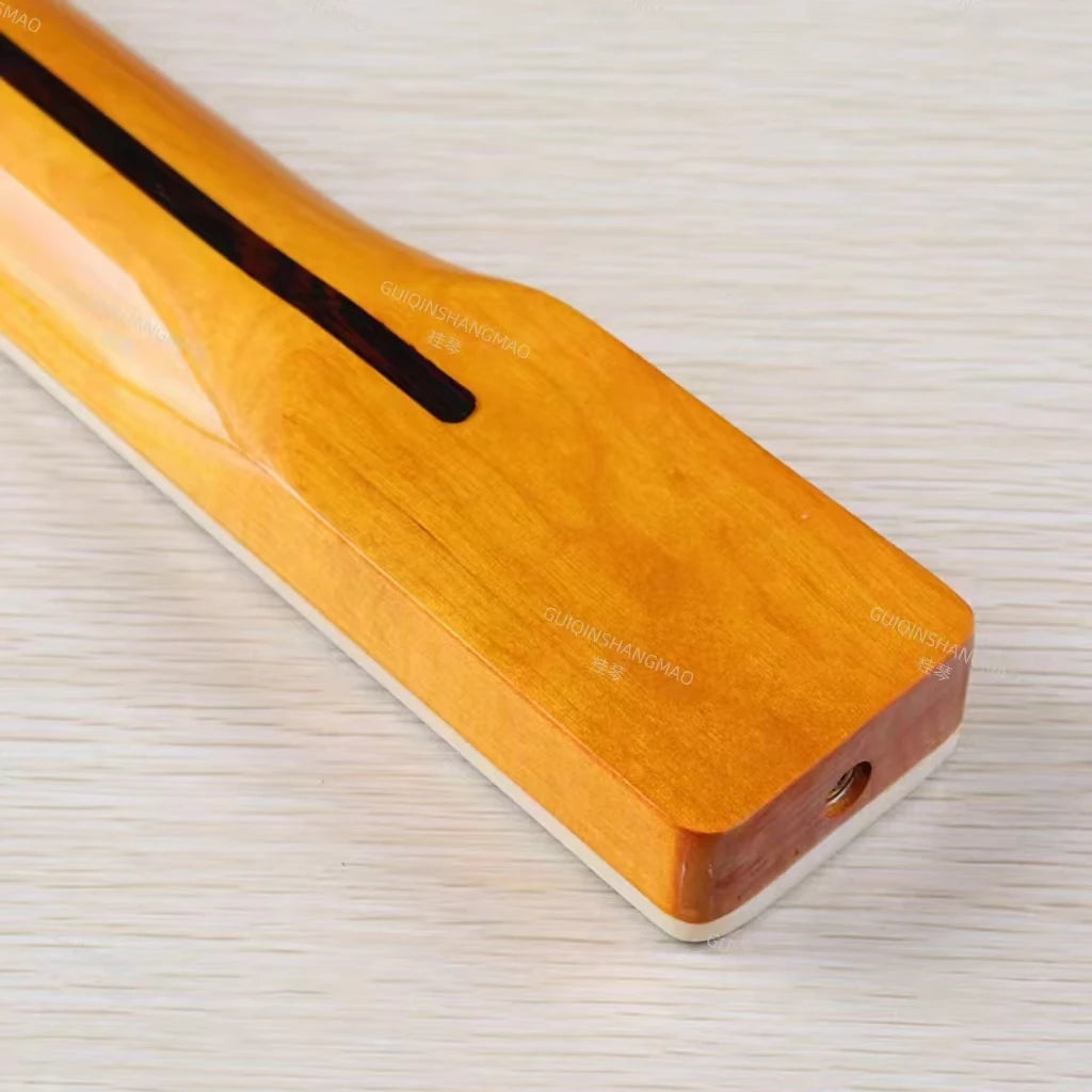 TL Neck Maple Wood Edging, Yellow Glossy Neck, 6 Strings, 21 Pieces