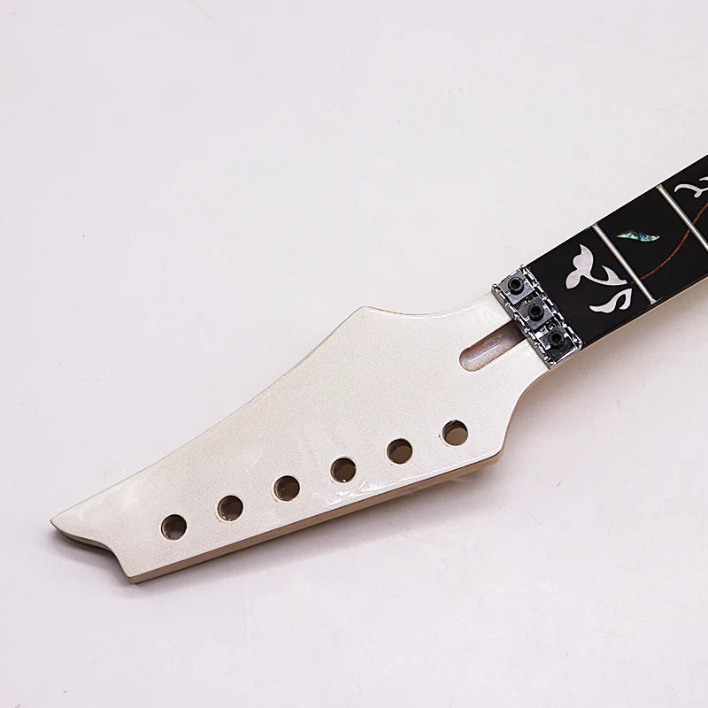 Electric Guitar with 6 Strings and 24 Fret, Exquisite Maple Wood, DIY Double-Shaft, Maple Leaf, Flower Shaped