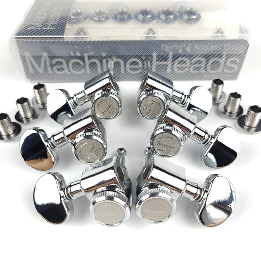 1 Set Kaynes 3R3L Locking Guitar Tuners – Chrome Silver for LP/SG