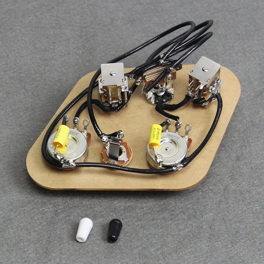 New 2T2V Prewired Electric Guitar Wiring Harness Kit with 3-Way Switch Push-Push 500k Pots and Coil Split for SG Guitar