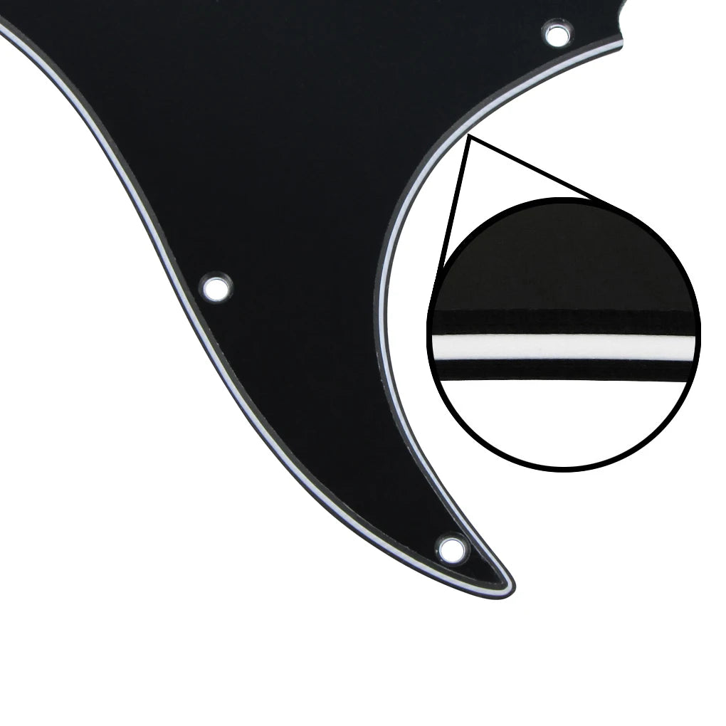 Fleor Electric Guitar HH Pickguard Scratch Plate Back Plate with Screws for 11-Hole American Standard FD ST Style Guitar