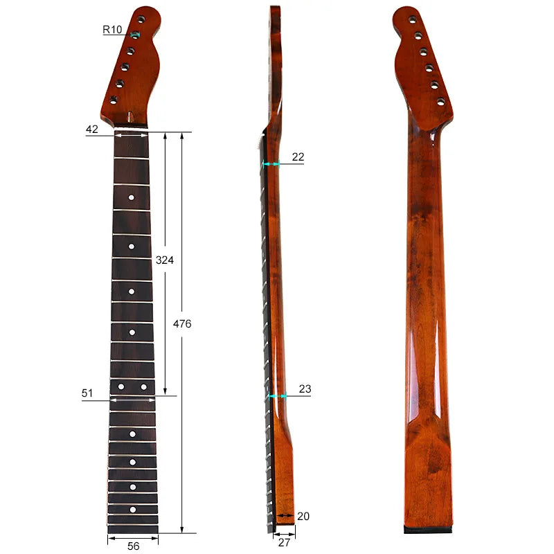 TL6 string 22 frets polished rosewood bright Canadian maple