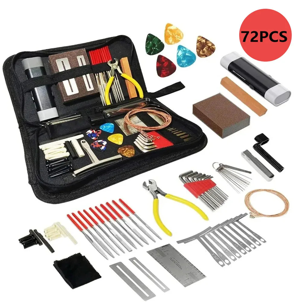 Miwayer 25/45/72 Guitar Repairing Tools Kit Setup Kit with Carry Bag