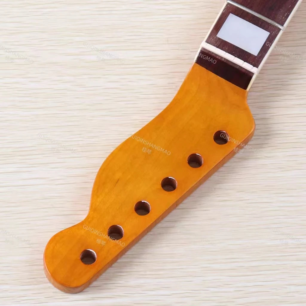 TL Neck Maple Wood Edging, Yellow Glossy Neck, 6 Strings, 21 Pieces