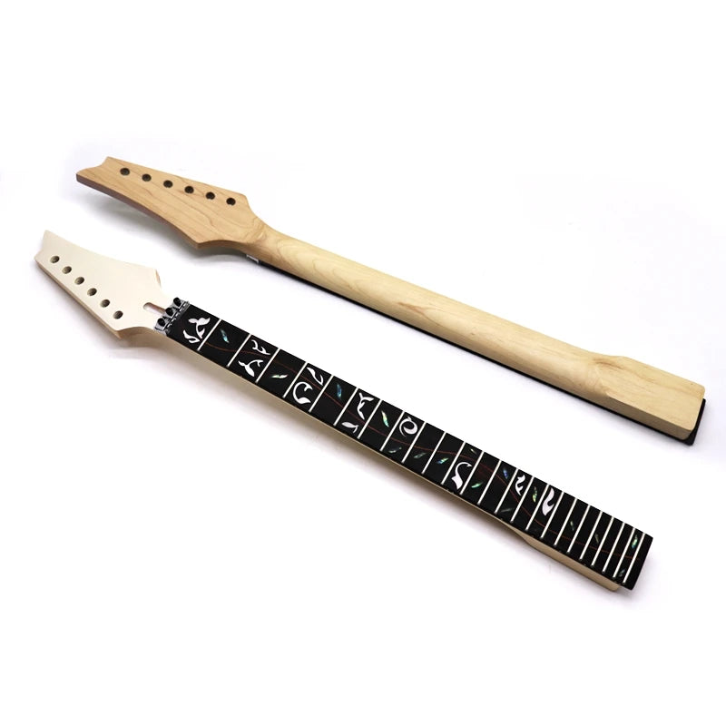 Electric Guitar with 6 Strings and 24 Fret, Exquisite Maple Wood, DIY Double-Shaft, Maple Leaf, Flower Shaped