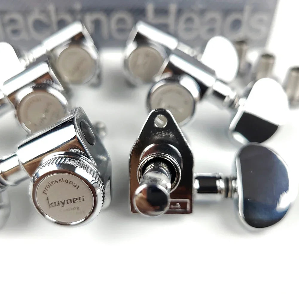 1 Set Kaynes 3R3L Locking Guitar Tuners – Chrome Silver for LP/SG