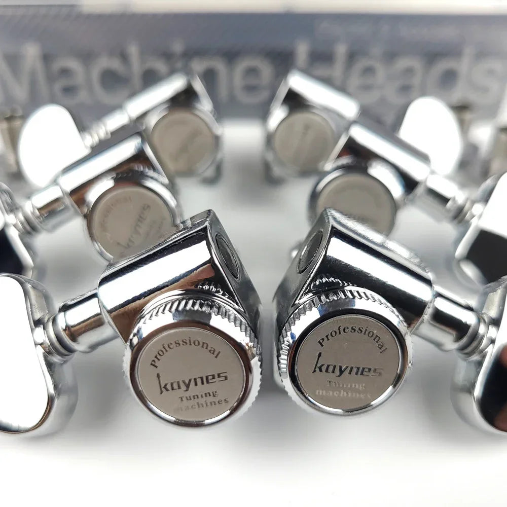 1 Set Kaynes 3R3L Locking Guitar Tuners – Chrome Silver for LP/SG
