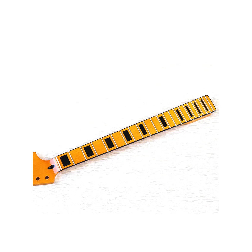 ST22 Big Head Yellow Black Square Edge Bright Electric Guitar Neck – 5.6 cm Wide