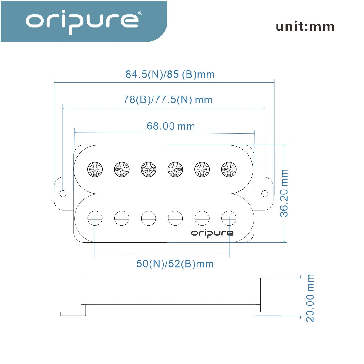 OriPure PHZ5 Alnico 5 Humbucker – Vintage Bite, Modern Clarity