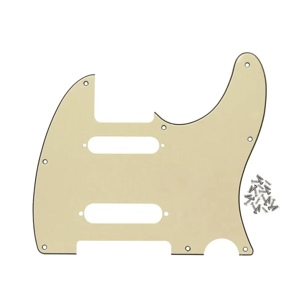 FLEOR Single 8-Hole Electric Guitar Pickguard Scratch Plate with Screws Fits Nashville TL-Style Guitar Available in 4 Colors