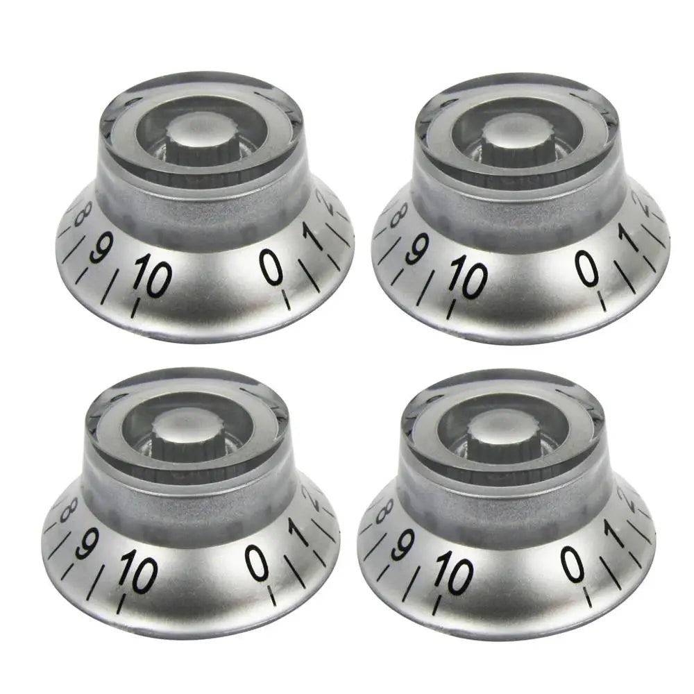 FLEOR 4 Pieces High Dome Electric Guitar Knobs Speed Tone Volume Control Caps for LP SG Guitar Parts