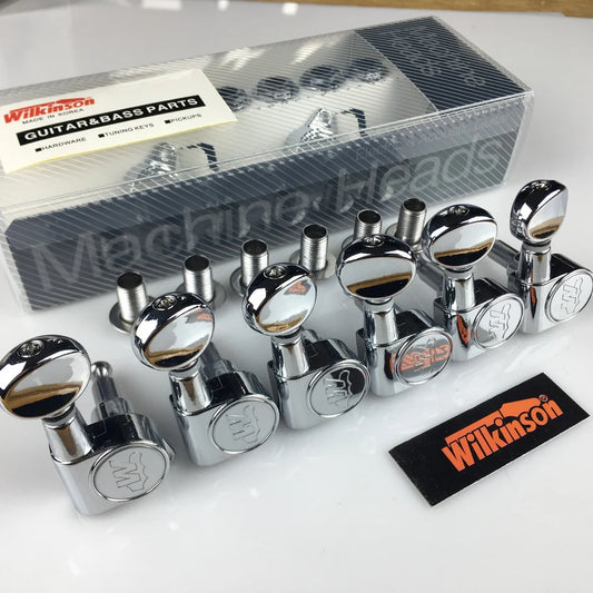 Wilkinson WJN-05 Mini Oval Guitar Tuners for ST/TL – Chrome Silver