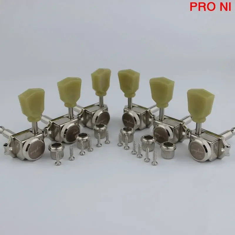 1 Set GUYKER 3R3L Vintage Deluxe Elektrische Gitaar Machine Heads Tuners Nikkel Stemsleutels