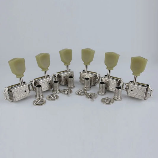 1 Set Guyker Deluxe Vintage 135 Keystone Vintage Style Guitar Machine Head Tuning Peg Tuners for lespaul Guitar NICKEL/Chrome