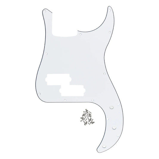 FLEOR Single PB Bass Pickguard 13-Hole Scratch Plate with Screws for 4-String Bass Parts Available in 15 Colors