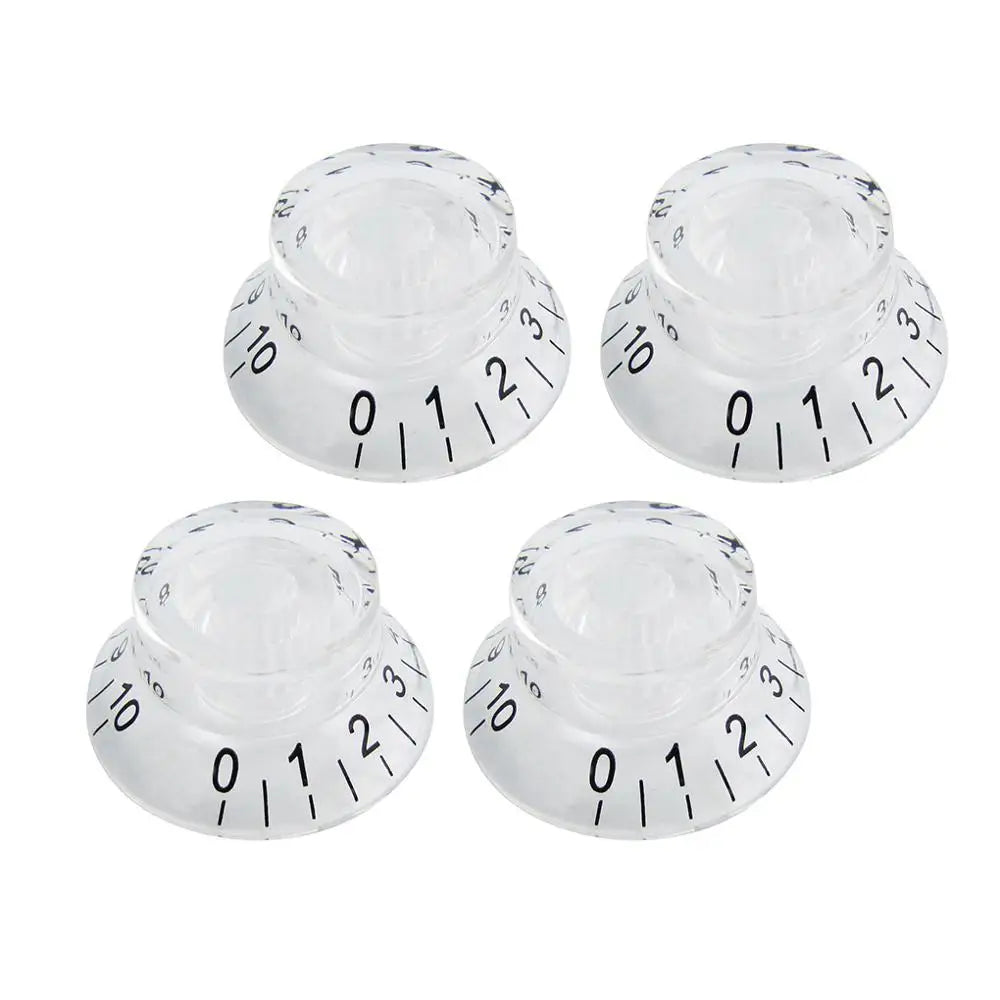 FLEOR 4 Pieces High Dome Electric Guitar Knobs Speed Tone Volume Control Caps for LP SG Guitar Parts
