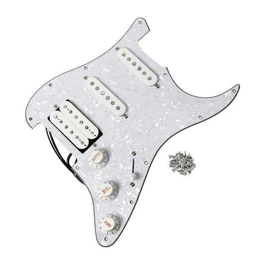 Fleor Alnico 5 Prewired SSH Pickguard for ST‑Style Electric Guitar