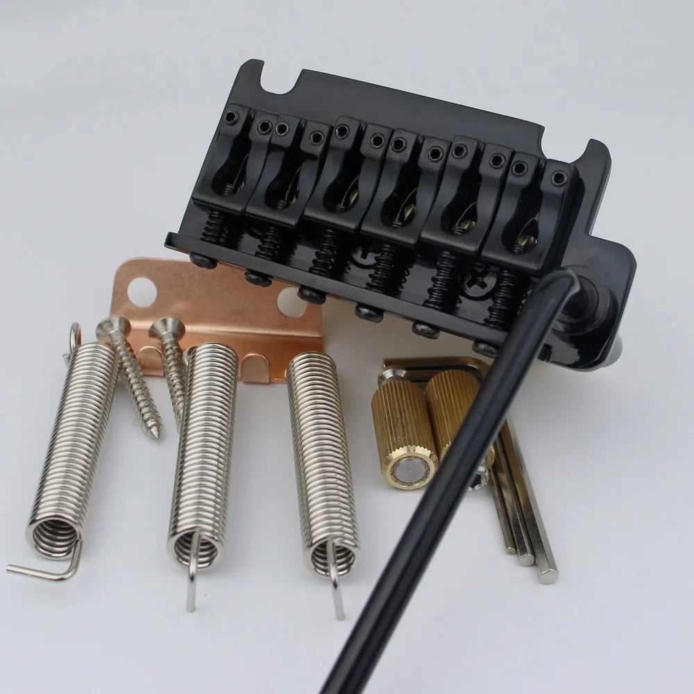 Guyker Non-locking 2 Point String Spacing 10.8MM Guitar Bridge With Tremolo System Saddle And Brass Block