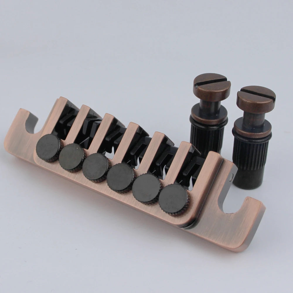 Vintage TP6 70's Bridges Tailpiece with Studs and Inserts Replacement Compatible with LP Les Paul SG ES 6 String Electric