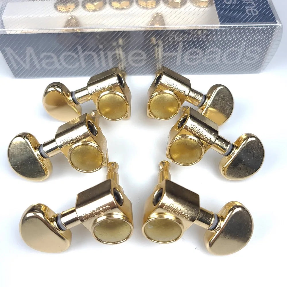 Wilkinson WJ303 3+3 Guitar Tuners 19:1 – Chrome/Black/Gold for LP/SG