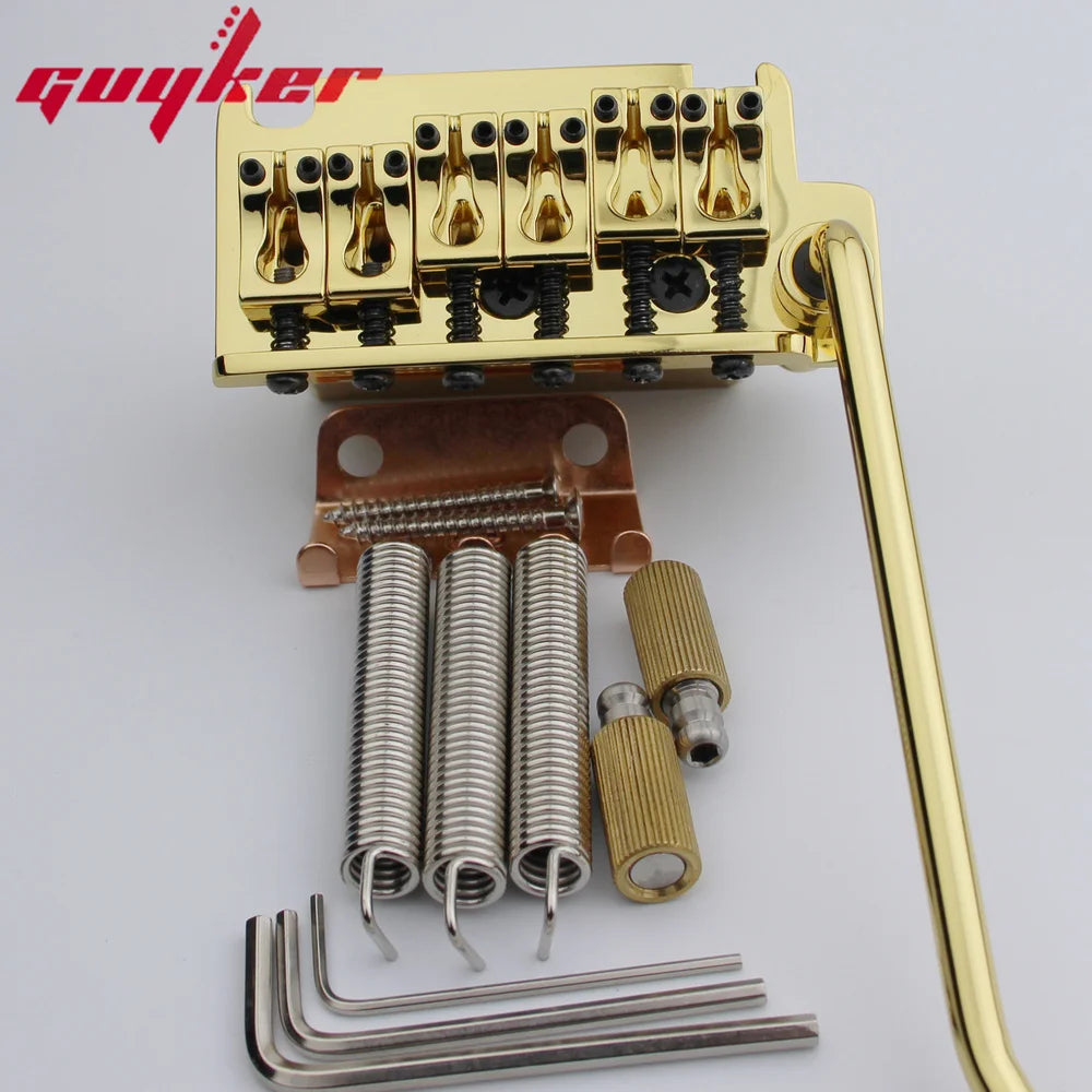 Guyker Non-locking 2 Point String Spacing 10.8MM Guitar Bridge With Tremolo System Saddle And Brass Block