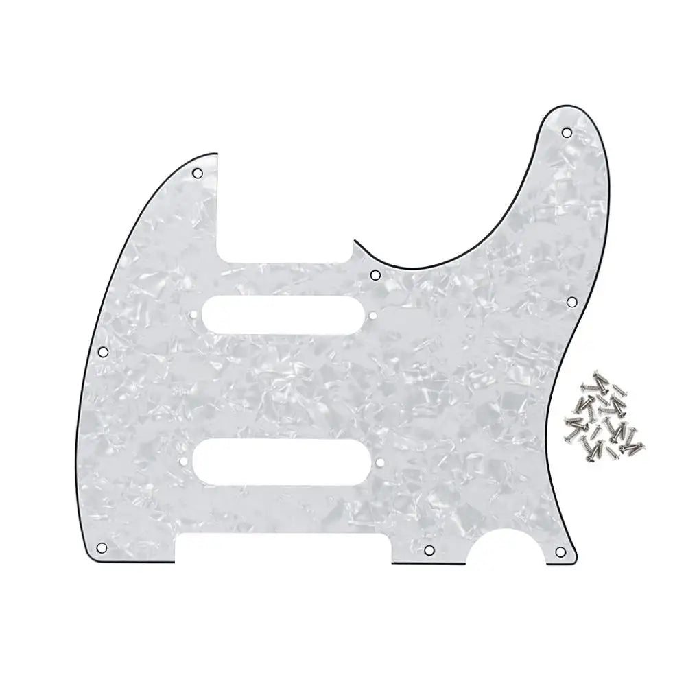 FLEOR Single 8-Hole Electric Guitar Pickguard Scratch Plate with Screws Fits Nashville TL-Style Guitar Available in 4 Colors