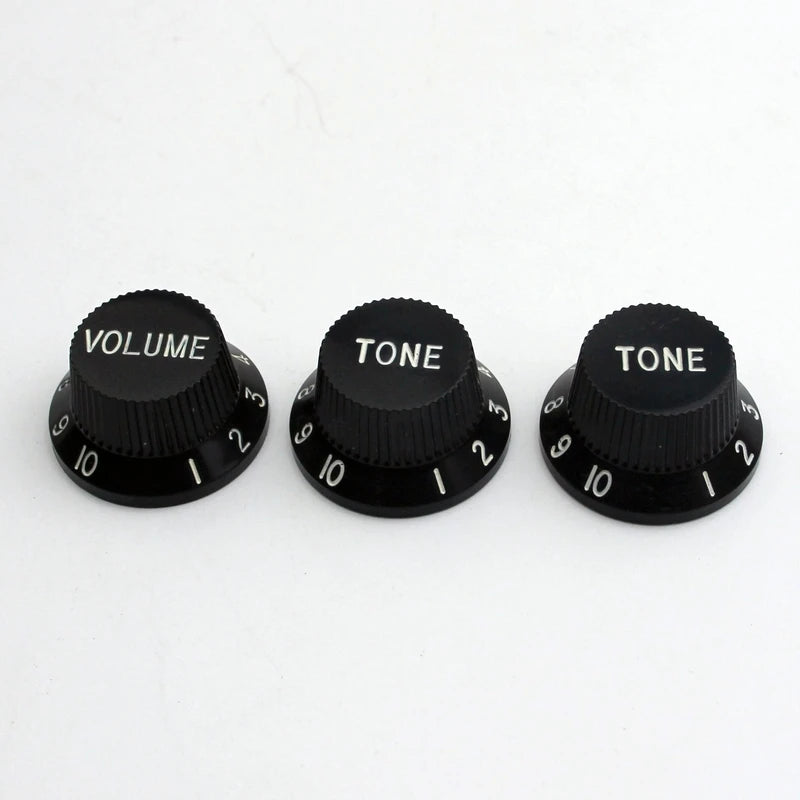 1 Volume & 2 Tone Green/White/Black Speed Control Volume Tone Knob For Electric Guitar Musical Instrument Accessories Part