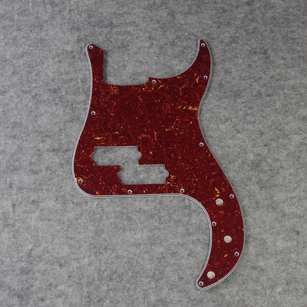 FLEOR Single PB Bass Pickguard 13-Hole Scratch Plate with Screws for 4-String Bass Parts Available in 15 Colors