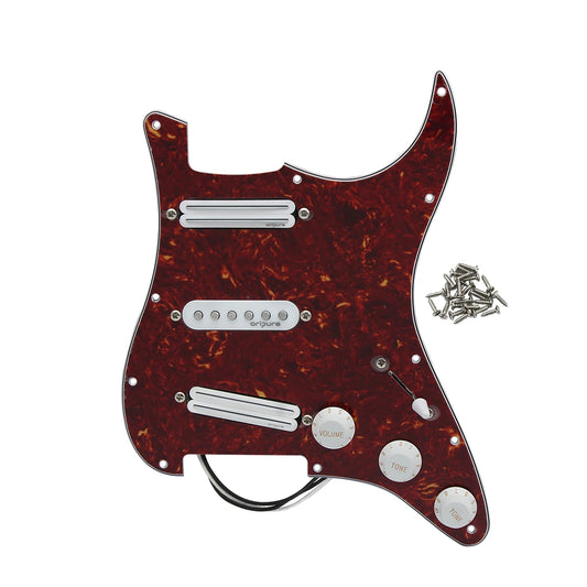 OriPure Prewired SSS Guitar Pickguard with Dual Rail Pickup and Control Pots for 11-Hole FD ST