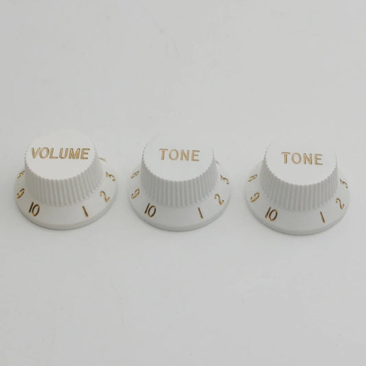 1 Volume & 2 Tone Green/White/Black Speed Control Volume Tone Knob For Electric Guitar Musical Instrument Accessories Part