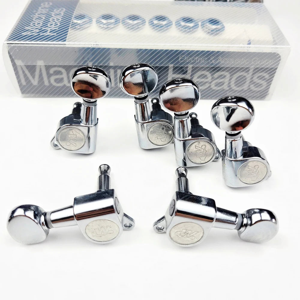 Wilkinson WJN-05 Mini Oval Guitar Tuners for ST/TL – Chrome Silver