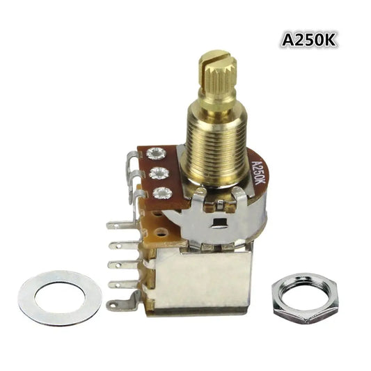 FLEOR Push Push Guitar Potentiometer A250K / B250K / A500K / B500K Copper Long Split Shaft No Pull Neede